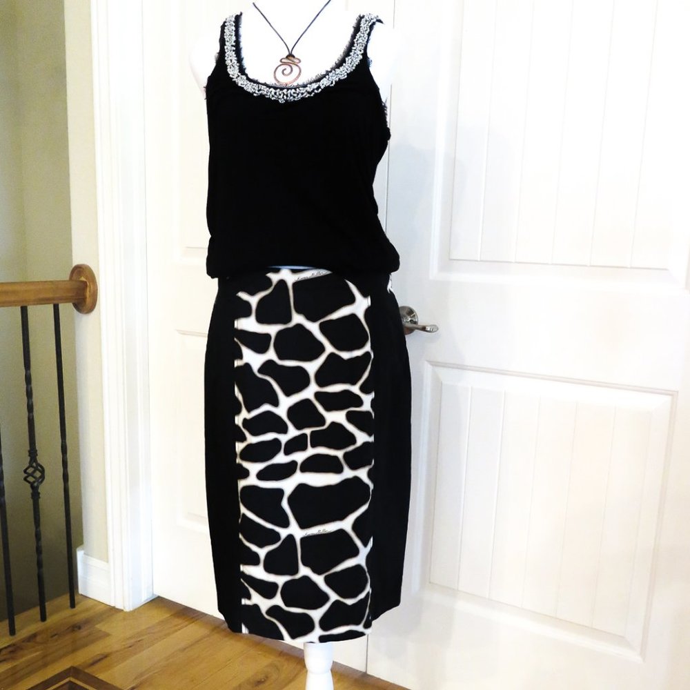 Karen Millen Bodycon Skirt with Giraffe panels